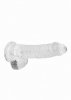 Realistyczny penis na przyssawce dildo clear 15 cm